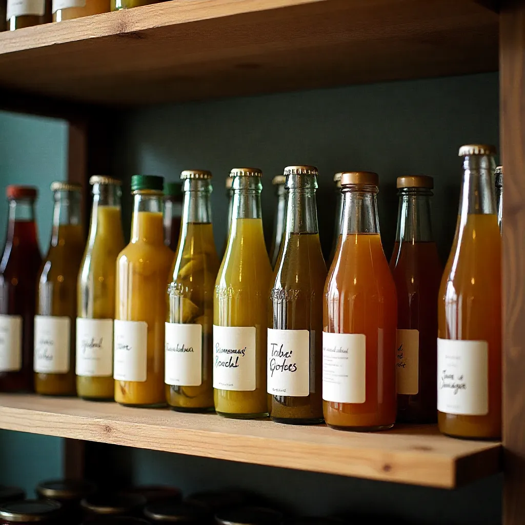 Preserved products on shelf